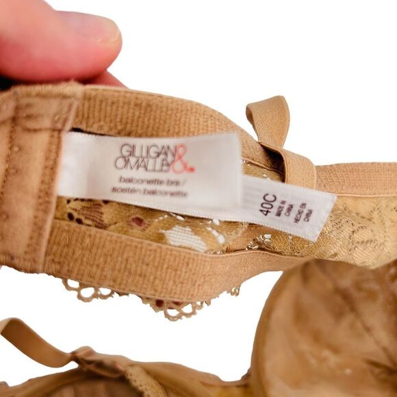 Gilligan and O’Malley beige lace underwire bra size 40C - Picture 4 of 5